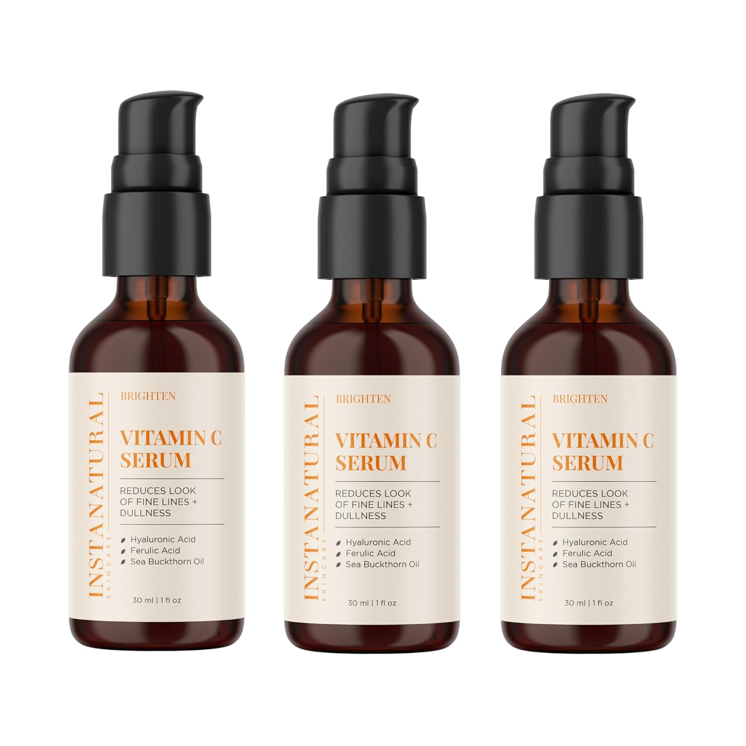 Vitamin C Face Serum, 1 FL Oz - 3 Pack - Instanaturals