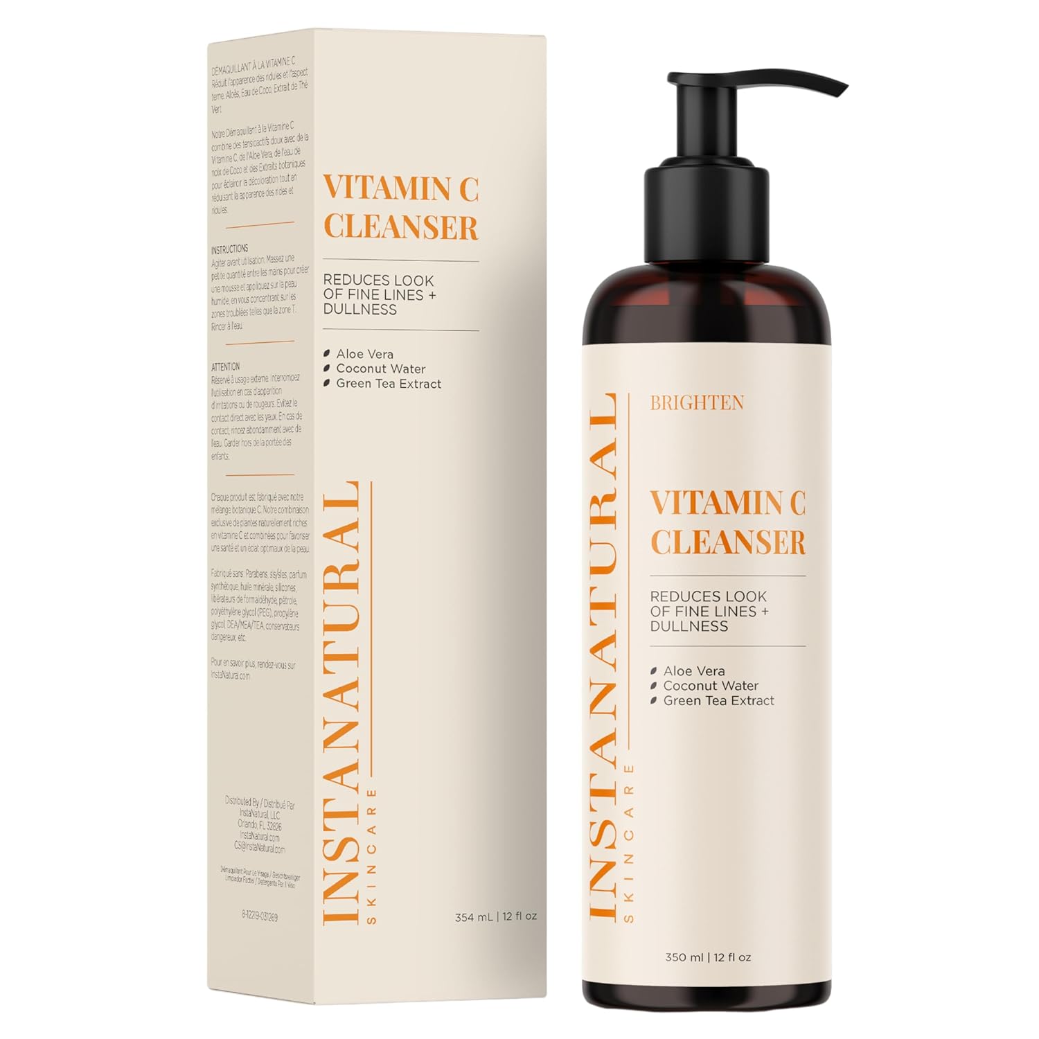 Vitamin C Cleanser 12 oz PUMP - Instanaturals